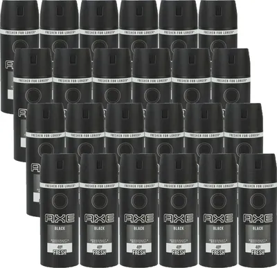 Produktbild von Axe Black 24 x 150 ml Deospray Deodorant Deo Spray Bodyspray Deodorant Spray Deo neues Design Set