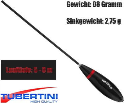 Produktbild von Tubertini Pro Suspende 5-8m Bombarda schwarz - Bombarde, Gewicht:8g / 2.75g Sinkgewicht