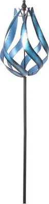 Produktbild von TrendLine Gartenstecker Metall Windrad 140 cm blau