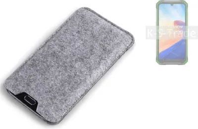 Produktbild von K-S-Trade Filz Handyhülle kompatibel mit Blackview BV7200 Schutzhülle Filztasche Filz Tasche Case Sleeve Handy Hülle Filzhülle grau