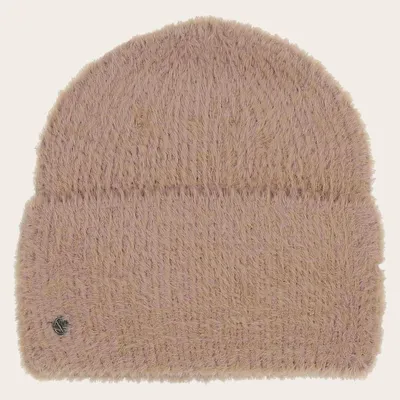 Loevenich weiche Beanie in Angora-Look in braun