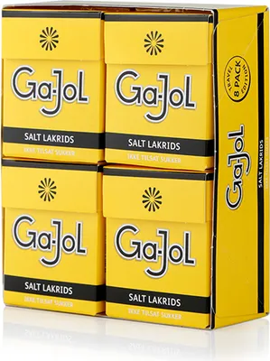 Produktbild von Ga-Jol gelb Salz-Lakritz zuckerfrei 8er 184g