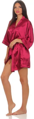 Immagine prodotto di Vestaglia da donna a kimono corto in raso; Pupur-Magenta XL