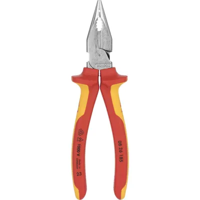 Zdjęcie produktu dla Szczypce kombinowane z ostrymi końcówkami, chromowane, z uchwytami wielokomponentowymi, 185 mm, KNIPEX | 4003773088356