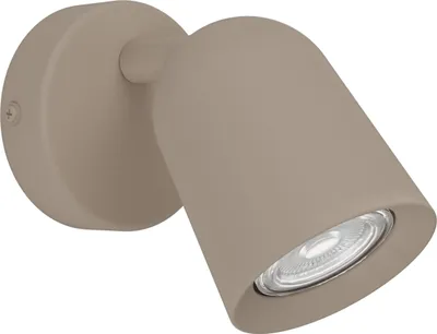 Produktbild von EGLO Spot Wandlampe Camaldoli, Wandleuchte innen, Leselampe mit flexiblem Strahler, Wandstrahler schwenkbar aus Stahl in Sandfarben, GU10 Fassung