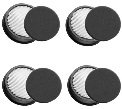 Ersatz-HEPA-Filter-Set, 4 HEPA + 4 Schwamm, für VAC01/VAC02/VC70