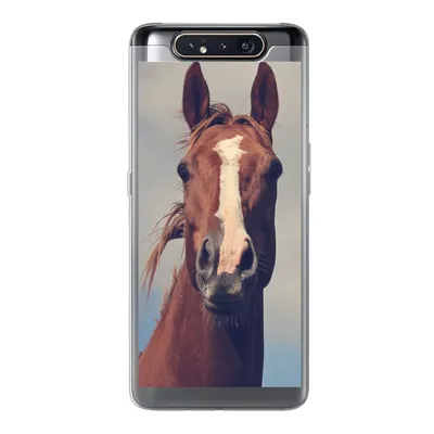 Produktbild von MuchoWow® Handyhülle Schutzhülle Hülle für Samsung Galaxy A80 Pferd - Wolken - Porträt Silikon Softcase Handy Hülle - Schutzdeckel