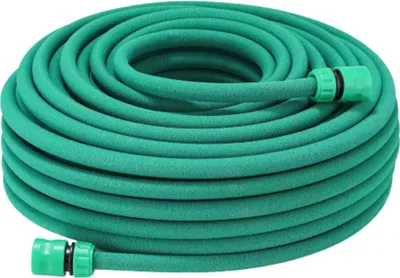 Produktbild von Tropfschlauch 50m – Gartenschlauch zur wassersparenden Bewässerung – Flexibler Gummi-PE Bewässerungsschlauch – Grün