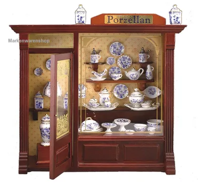 Image de Reutter Miniatures - Tableau mural « Boutique de porcelaine » 21 x 21 cm (1.797/5) Tableau en porcelaine