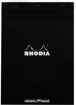 Produktbild von Rhodia 5x dotPad gehefter Block No.18 A4, 80 Bl dot/punktkariert Schwarz 18559C