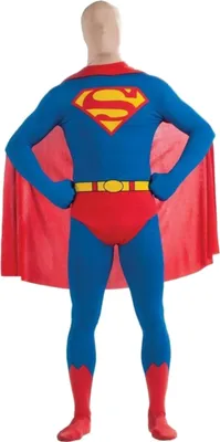 A person wearing a Superman costume.