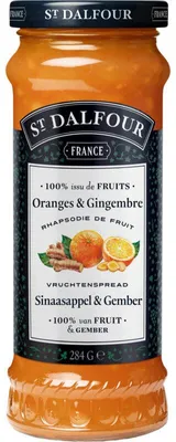 Immagine prodotto di St. Dalfour Orange Ginger Vruchtenspread 284g – Crema spalmabile di frutta naturale, senza zucchero