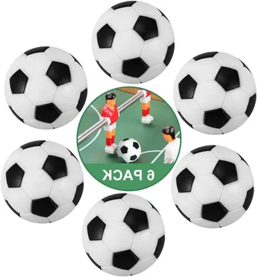 Productafbeelding van Tafelvoetbalballen - Kickerballen mini - Spel en plezier - Sterke ABS constructie - 32 mm 6 stuks - Zwart wit