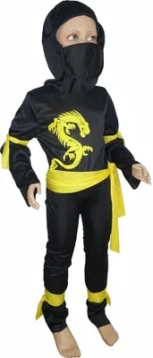 Produktbild von Kinder Ninja Kostüm mit Maske / Größe: 104/110