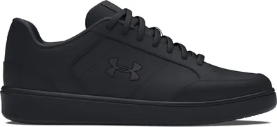 A black Under Armour sneaker shown from the side against a white background.