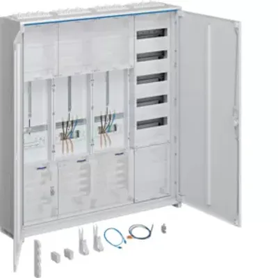 Produktbild von HAGER Komplettschrank 2ZP/ ZB342U25LS SG/VF-5rh/APZ, uni.Z 1100x1050x205 4f