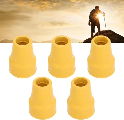Productafbeelding van Kruk Tips - Rubberen Doppen - Veilig Lopen - Antislip Bandentextuur - 5 Stuks 22mm - Zwart