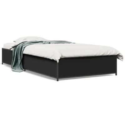 Immagine prodotto di Struttura letto nera 90x190 cm in legno e metallo