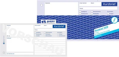 Produktbild von Formularbuch Kurzbrief 1/3 A4 VE=10x100 Blatt