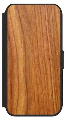Produktbild von NIVOCASE Klapphülle für Apple iPhone 7  Handyhülle aus Kunst Leder NIVOflip schwarz Holz Holzoptik Lärche