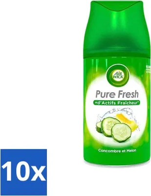 Productafbeelding van Air Wick Freshmatic – Navulverpakking voor luchtverfrisser – Pure komkommergeur – 250 ml - Voordeelverpakking - 10 stuks