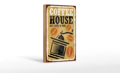 Produktbild von Holzschild Vintage 12x18cm Kaffee Coffee best in town
