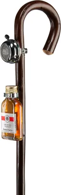 Produktbild von Spazier-Wanderstock "Vatertag" mit Glocke und Schnaps