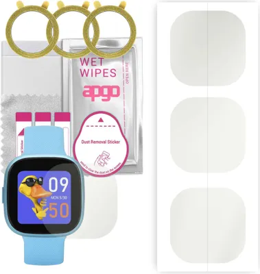 Produktbild von apgo 3 Stück Schutzfolie, Matt, kompatibel mit Garett Kids FIT Smartwatch, Hydrogel Displayschutzfolie mit Positionierhilfe, Displayfolie, robust und kratzfest