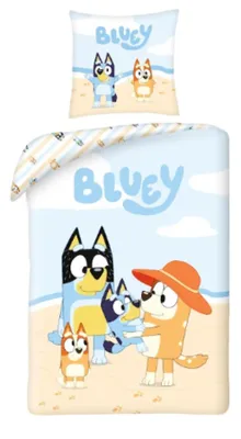 Produktbild von Bluey Bettwäsche-Set für Kinder – Bettbezug 140x200 cm + Kissenbezug 60x70 cm