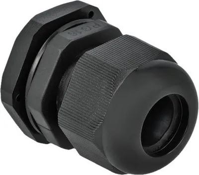 Produktbild von DeLOCK Kabelverschraubung PG16 10 Stück schwarz, Schwarz, Kunststoff, 10 Stück(e), PG16, 1,4 cm, IP68