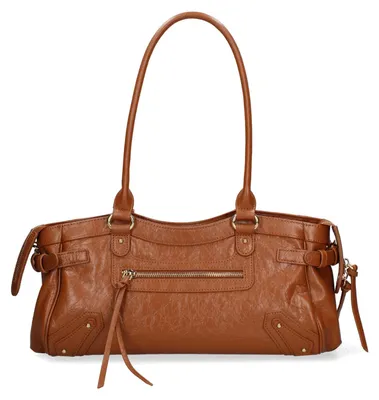 Produktbild von Zefira Lux Schultertasche aus Nappa-Leder Damen Italy blu jeans ONE 40x17x14 cm 22549-D24 BLU JEANS