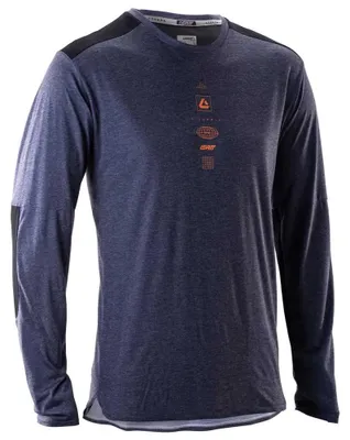 Image de Leatt Trail 4.0, maillot de vélo à manches longues, couleur bleue, taille L (homme)