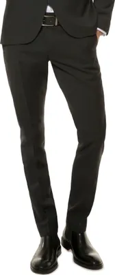 Produktbild von Slim Fit - Herren Flatfront Hose in Schwarz oder Dunkelblau, Elio (133001/142000), Größe:86, Farbe:Schwarz(99)