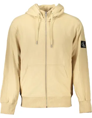 Produktbild von Beiges Herren-Kapuzen-Sweatshirt mit Reißverschluss aus Baumwolle