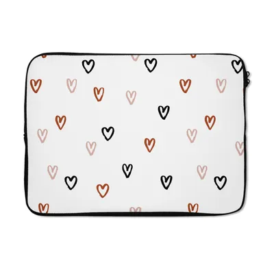 Produktbild von MuchoWow® Laptop Hülle 13 Zoll Valentinstag - Romantisch - Herz - Muster Laptoptasche - Laptophülle - Sleeve - Rundumschutz