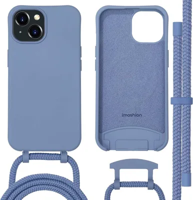 Produktbild von imoshion Color Backcover mit abnehmbarem Handykette und MagSafe iPhone 15 - Ash Blue