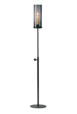 Produktbild von Philippi Tom Kerzenhalter, ausziehbar, 68-100cm  Stahl, pulverbeschichtet, Borosilikatglas 134001
