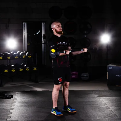 Zdjęcie produktu dla Gryf powlekany gumą, 50 kg, sprzęt do ćwiczeń