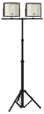 Obrázek produktu pro YRHome LED akumulátorový reflektor 2x100 W s černým stativem, IP66, stmívatelný, nabíjení přes USB-C, dálkové ovládání pro vnitřní i venkovní použití