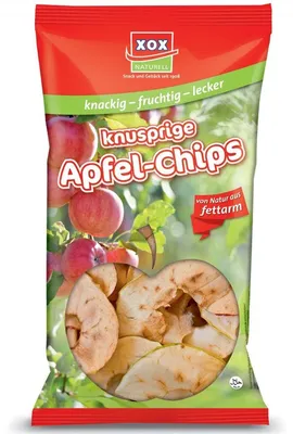 Immagine prodotto di XOX Apple Chips Fette di mela essiccate da mele Jonathan 100g