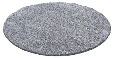 Immagine prodotto di Ayyildiz tappeto a pelo lungo Grigio chiaro 80 cm rotondo Shaggy, morbido e soffice, da 30 mm, per soggiorno e camera da letto