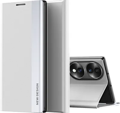 Obrázek produktu pro Honor 70 Pouzdro, MagnetickéPolyuretanKožené Pouzdro s Funkcí Stojánku pro Honor 70 Bílý