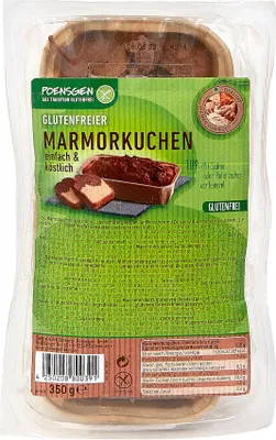 Produktbild von Poensgen Marmorkuchen glutenfrei saftig aromatisch Packung 350g