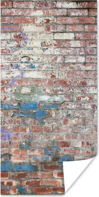 Produktbild von MuchoWow® Poster Backstein - Straßenkunst - Wand 40x80 cm - Dekoration