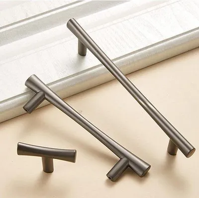 Obrázek produktu pro Šedé úchytky – sada 2 ks – rozteč 128 mm