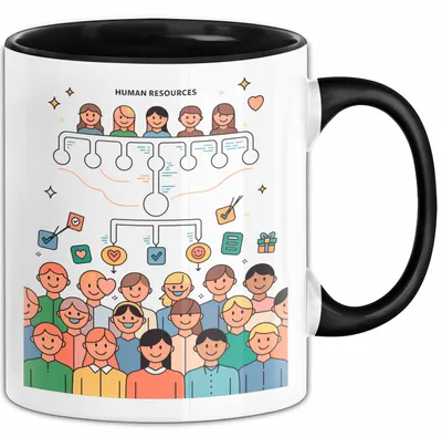 Produktbild von HR Manager Tasse Geschenk Lustige Geschenkidee Spruch Für Menschen Führer (Schwarz)