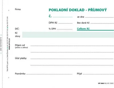 Zdjęcie produktu dla 1068 - Paragon za jeden. A6 z VAT, 100 l., NCR