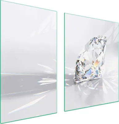 Produktbild von Glasplatte und Schneidebrett 100x52 DIAMANT