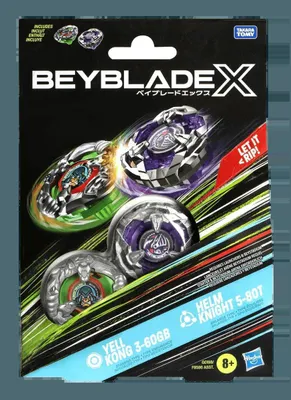 Obrázok produktu pre Hasbro Beyblade X Sada dvoch kotúčov Yell Kong 3-60GB a Helm Knight 5-80T F9586