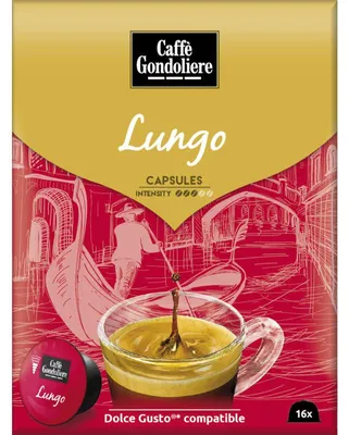 Obrázek produktu pro Caffe Gondolier Dolce Gusto Lungo kapsle 104g, intenzivní chuť
